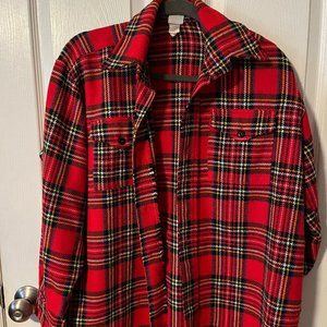 Authentic English Plaid Shirt/Shirt Jacket - "Tailored by Elton" - Size 15 1/2